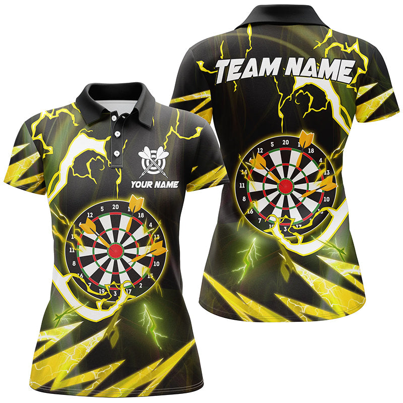Personalized Yellow Dart Board Thunder Lightning Dart Custom Dart Team
