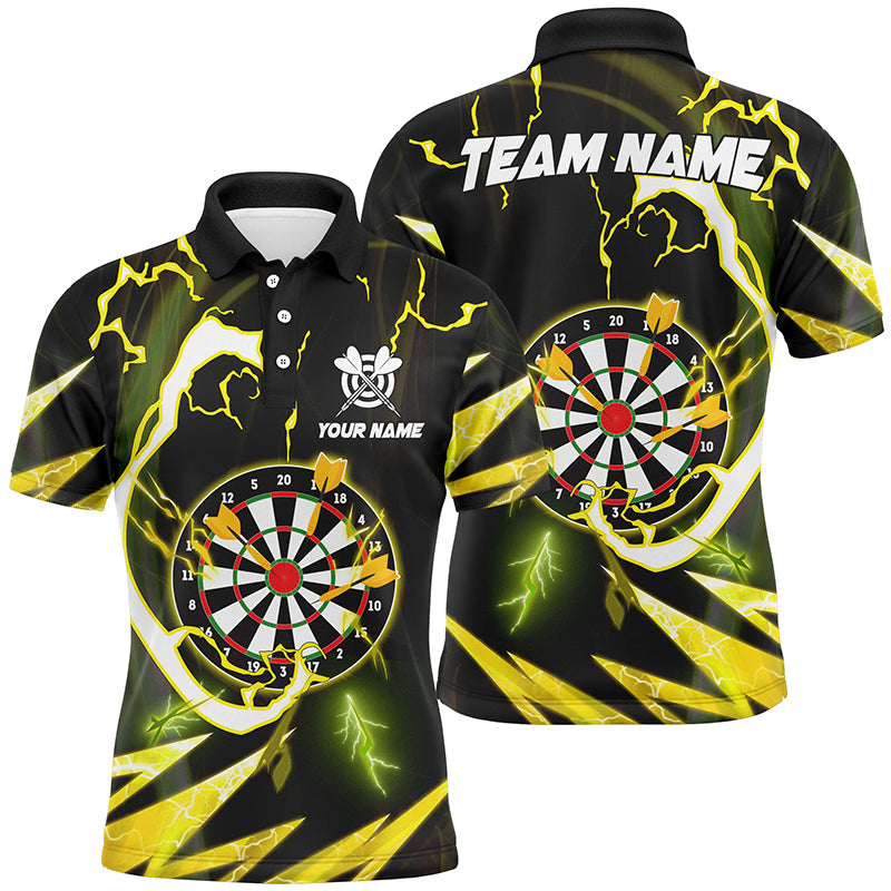 Personalized Yellow Dart Board Thunder Lightning Dart Custom Dart Team