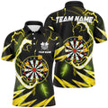 Personalized Yellow Dart Board Thunder Lightning Dart Custom Dart Team