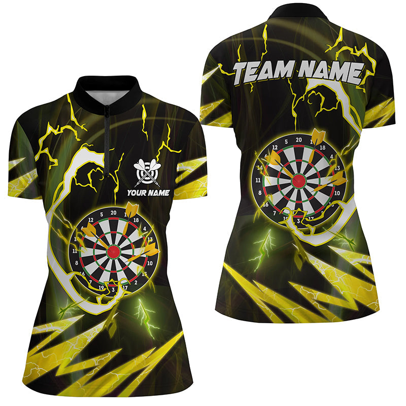 Personalized Yellow Dart Board Thunder Lightning Dart Custom Dart Team