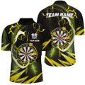 Personalized Yellow Dart Board Thunder Lightning Dart Custom Dart Team