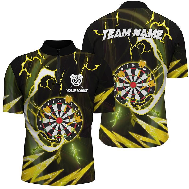 Personalized Yellow Dart Board Thunder Lightning Dart Custom Dart Team