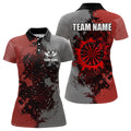 Personalized Darts Paint Red And Grey Dart Custom Grunge Dart Team