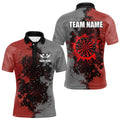 Personalized Darts Paint Red And Grey Dart Custom Grunge Dart Team