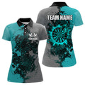Personalized Darts Paint Turquoise And Grey Dart Custom Grunge Dart Team