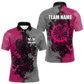 Personalized Darts Paint Pink And Grey Dart Custom Grunge Dart Team