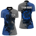 Personalized Darts Paint Blue And Grey Dart Custom Grunge Dart Team