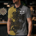 Personalized Darts Paint Yellow And Grey Dart Custom Grunge Dart Team
