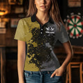 Personalized Darts Paint Yellow And Grey Dart Custom Grunge Dart Team