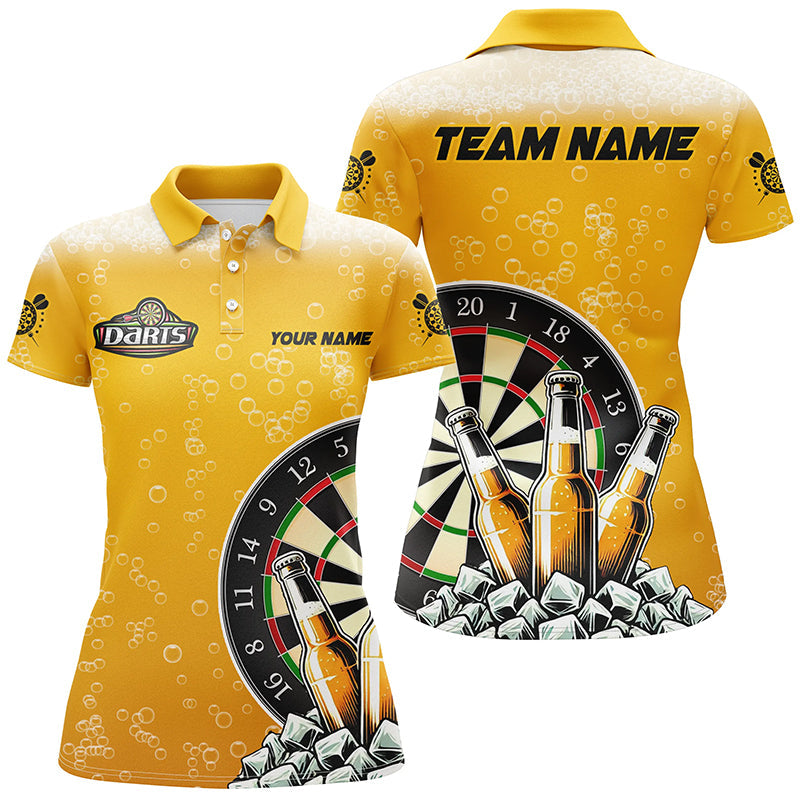 Personalized Yellow Darts And Beer and Quarter-Zip Custom Drinking Darts