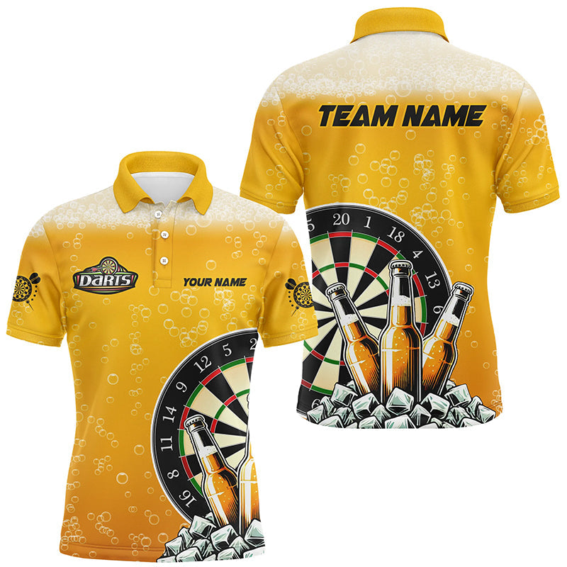 Personalized Yellow Darts And Beer and Quarter-Zip Custom Drinking Darts
