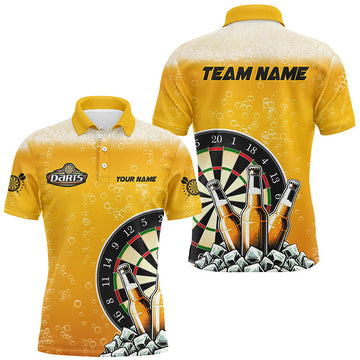 Personalized Yellow Darts And Beer and Quarter-Zip Custom Drinking Darts