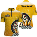 Personalized Yellow Darts And Beer and Quarter-Zip Custom Drinking Darts