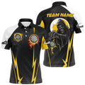 Funny Death Skeleton Custom Yellow Black Darts, Personalized Cool Darts Team