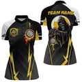 Funny Death Skeleton Custom Yellow Black Darts, Personalized Cool Darts Team