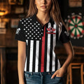 Personalized American Flag Grunge Skull Dart Custom Patriotic Darts | Red