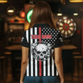 Personalized American Flag Grunge Skull Dart Custom Patriotic Darts | Red