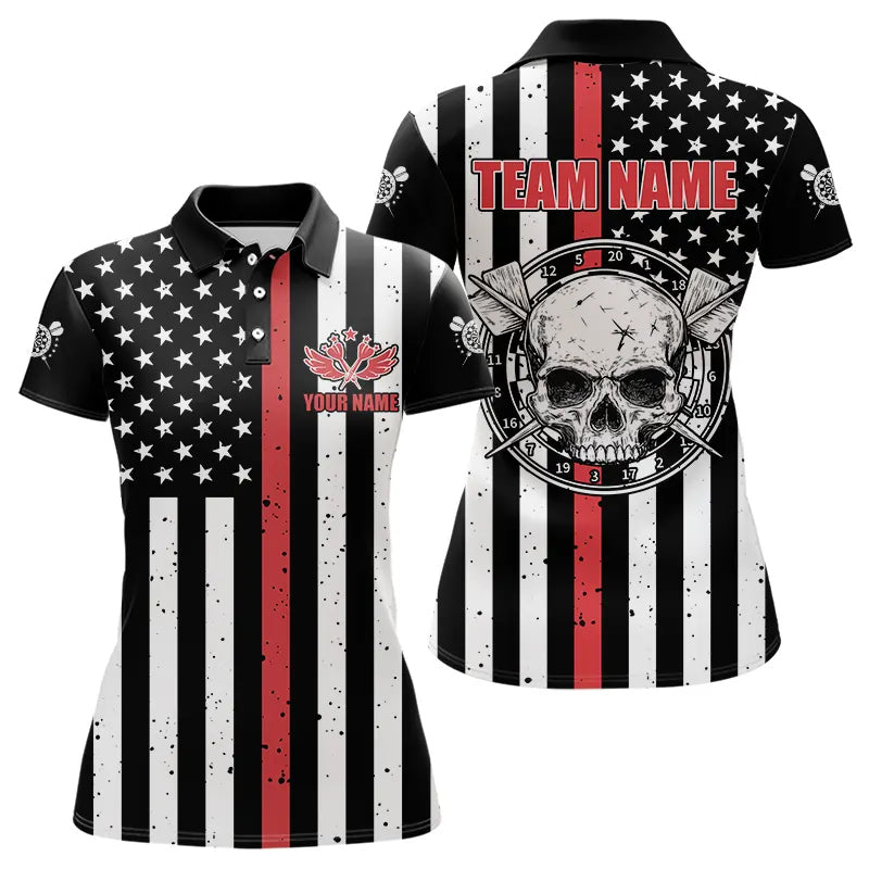Personalized American Flag Grunge Skull Dart Custom Patriotic Darts | Red