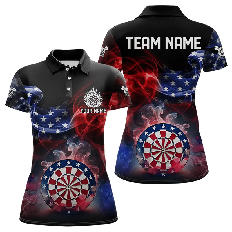 Personalized Dartboard American Flag Smoke Dart Custom Patriotic Team Darts