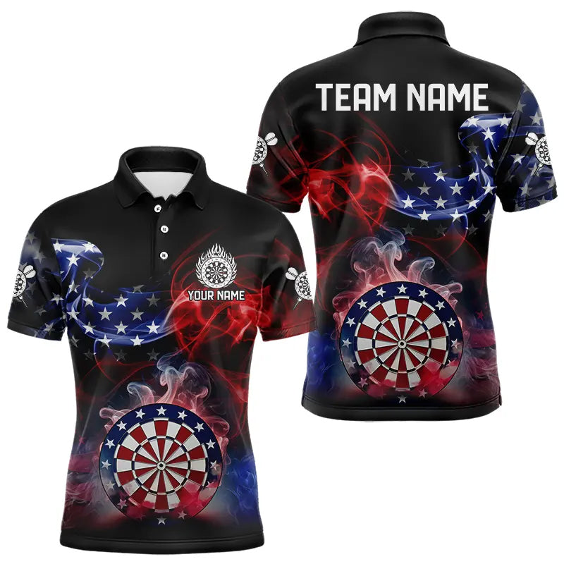 Personalized Dartboard American Flag Smoke Dart Custom Patriotic Team Darts
