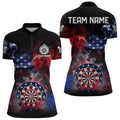 Personalized Dartboard American Flag Smoke Dart Custom Patriotic Team Darts