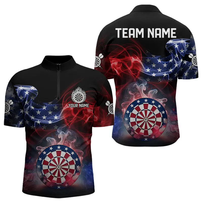 Personalized Dartboard American Flag Smoke Dart Custom Patriotic Team Darts