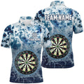 Personalized Darts Board In Water 3D Men Dart Quarter-Zip Custom Darts Team