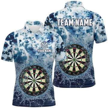 Personalized Darts Board In Water 3D Men Dart Quarter-Zip Custom Darts Team