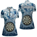Personalized Darts Board In Water 3D Men Dart Quarter-Zip Custom Darts Team