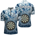 Personalized Darts Board In Water 3D Men Dart Quarter-Zip Custom Darts Team