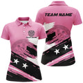 Personalized Pink Darts Men Quarter-Zip Grunge Style, Mother's Day Darts Gift