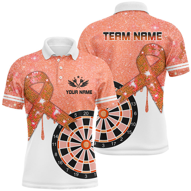 Orange Glitter Ribbon Dartboard Breast Cancer Awareness Darts Custom Darts
