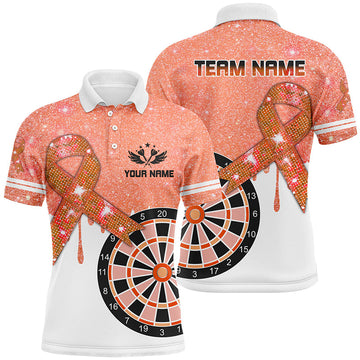 Orange Glitter Ribbon Dartboard Breast Cancer Awareness Darts Custom Darts