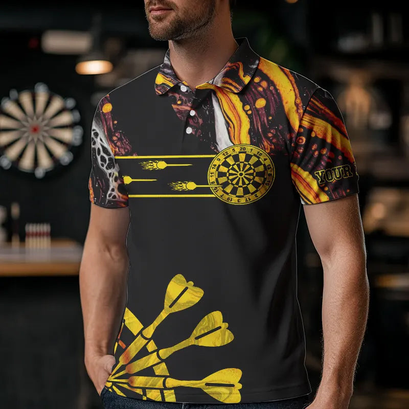 Yellow Golden Darts Tie Dye and Custom Dart Glowing Dart