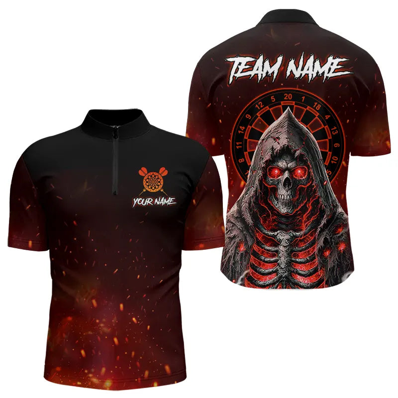 Red And Black Glowing Fire Death Skeleton Dart Custom Dart and