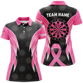 Personalized Breast Cancer Awareness Darts, Black And Pink Darts Apparel
