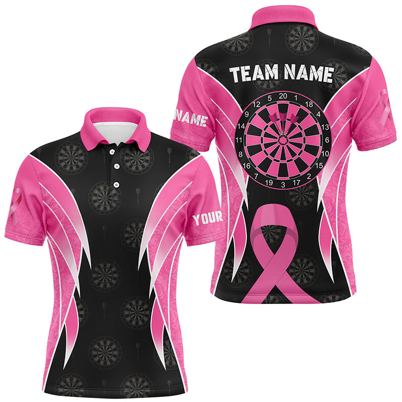 Personalized Breast Cancer Awareness Darts, Black And Pink Darts Apparel