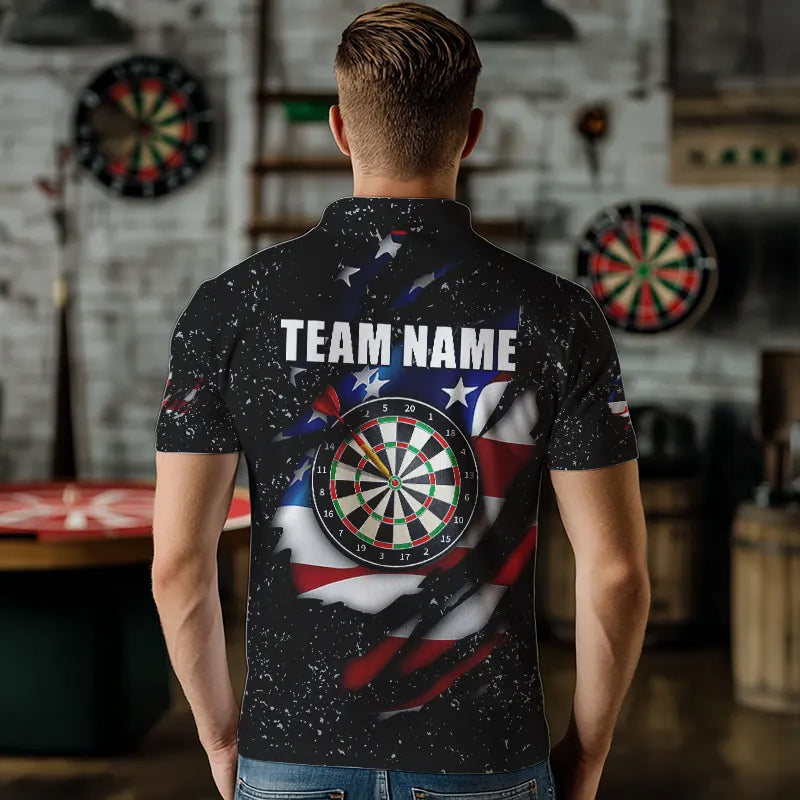 American Flag Black Grunge Dart and Custom Patriotic Dart