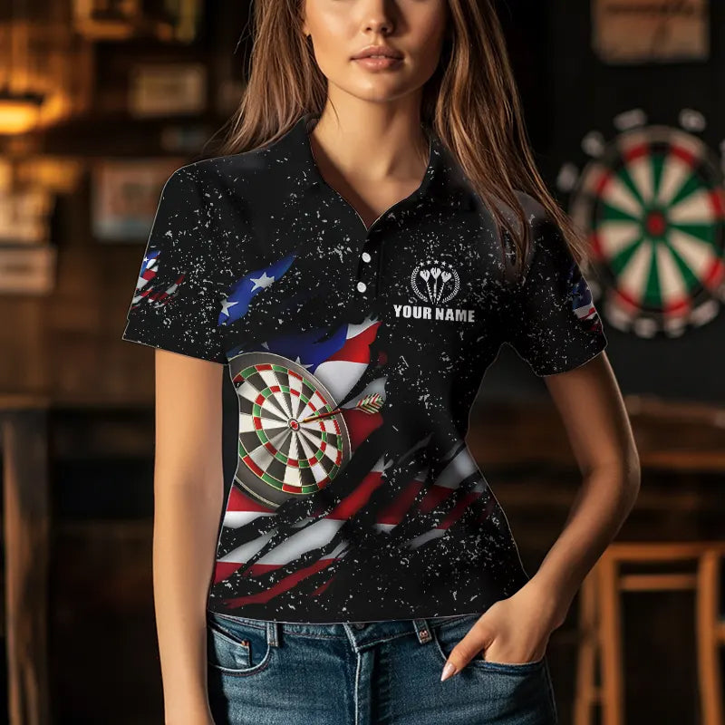 American Flag Black Grunge Dart and Custom Patriotic Dart