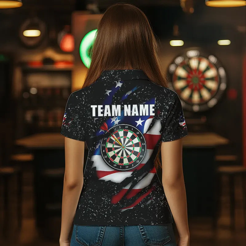 American Flag Black Grunge Dart and Custom Patriotic Dart