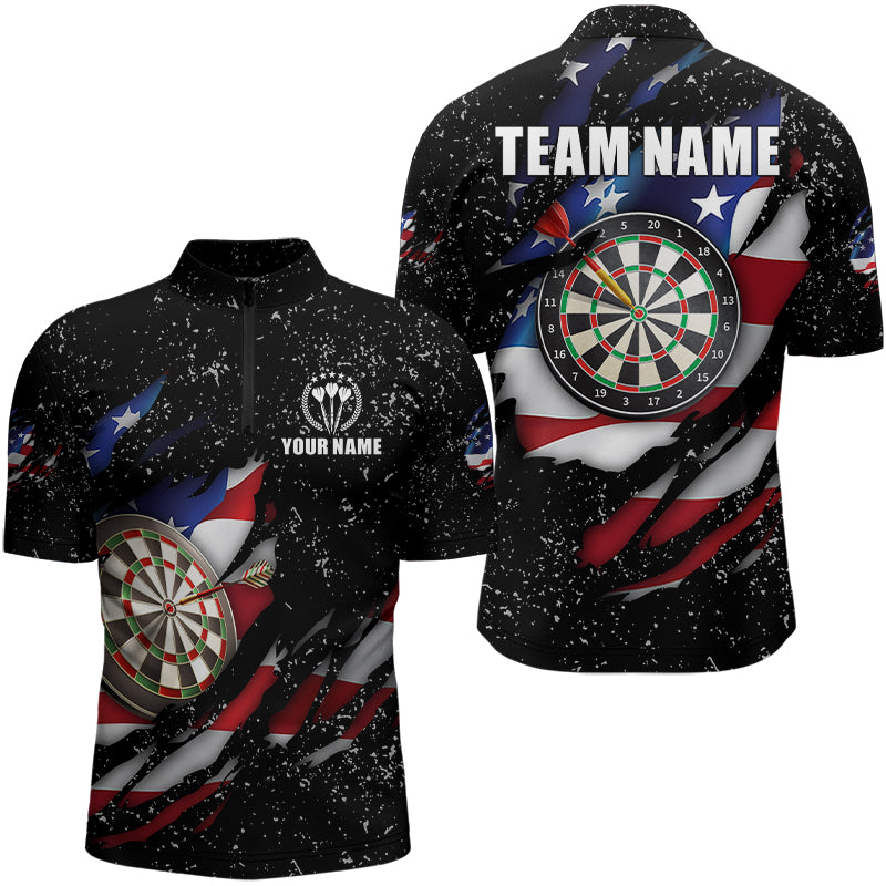 American Flag Black Grunge Dart and Custom Patriotic Dart