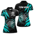 Black And Cyan Darts Board Break Glass Custom Dart, Darts Team Dart