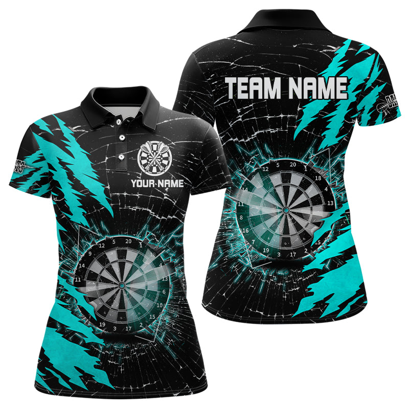 Black And Cyan Darts Board Break Glass Custom Dart, Darts Team Dart