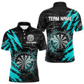 Black And Cyan Darts Board Break Glass Custom Dart, Darts Team Dart