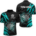 Black And Cyan Darts Board Break Glass Custom Dart, Darts Team Dart