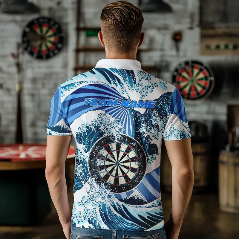 Personalized Blue Darts Waves Sea Darts and Custom Men Dart Funny Dart