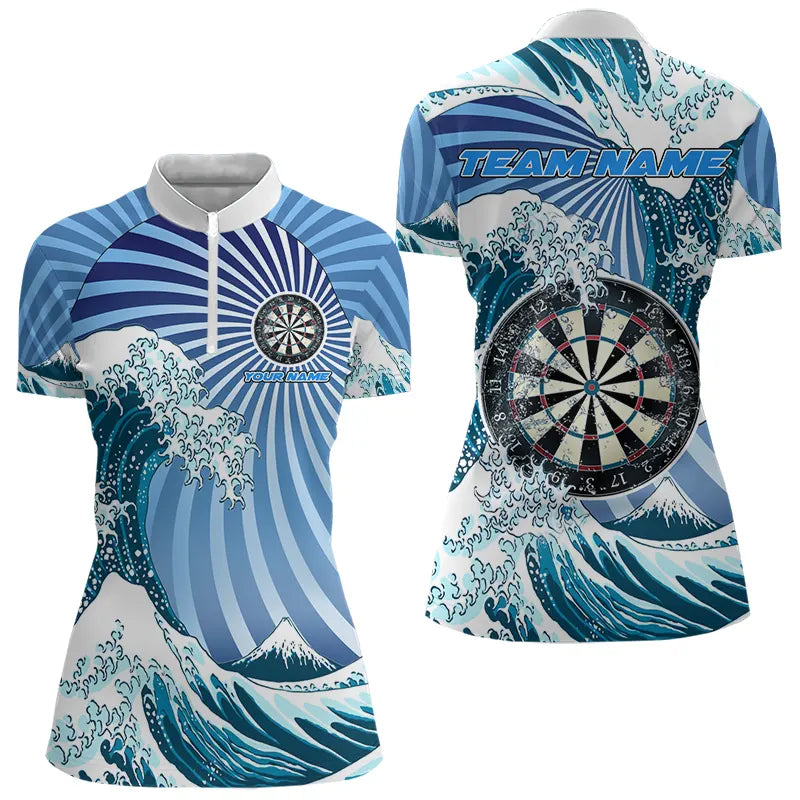 Personalized Blue Darts Waves Sea Darts and Custom Men Dart Funny Dart