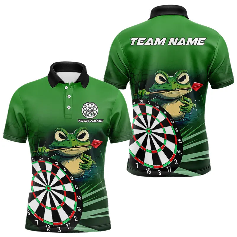 Personalized Green Funny Frogz Darts Custom Darts Team Outfit, Darts Gifts