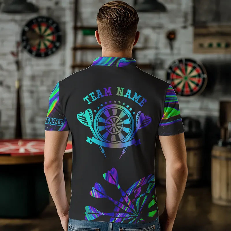 Neon Purple Blue Darts Tie Dye and Custom Dart Glowing Dart