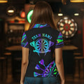Neon Purple Blue Darts Tie Dye and Custom Dart Glowing Dart